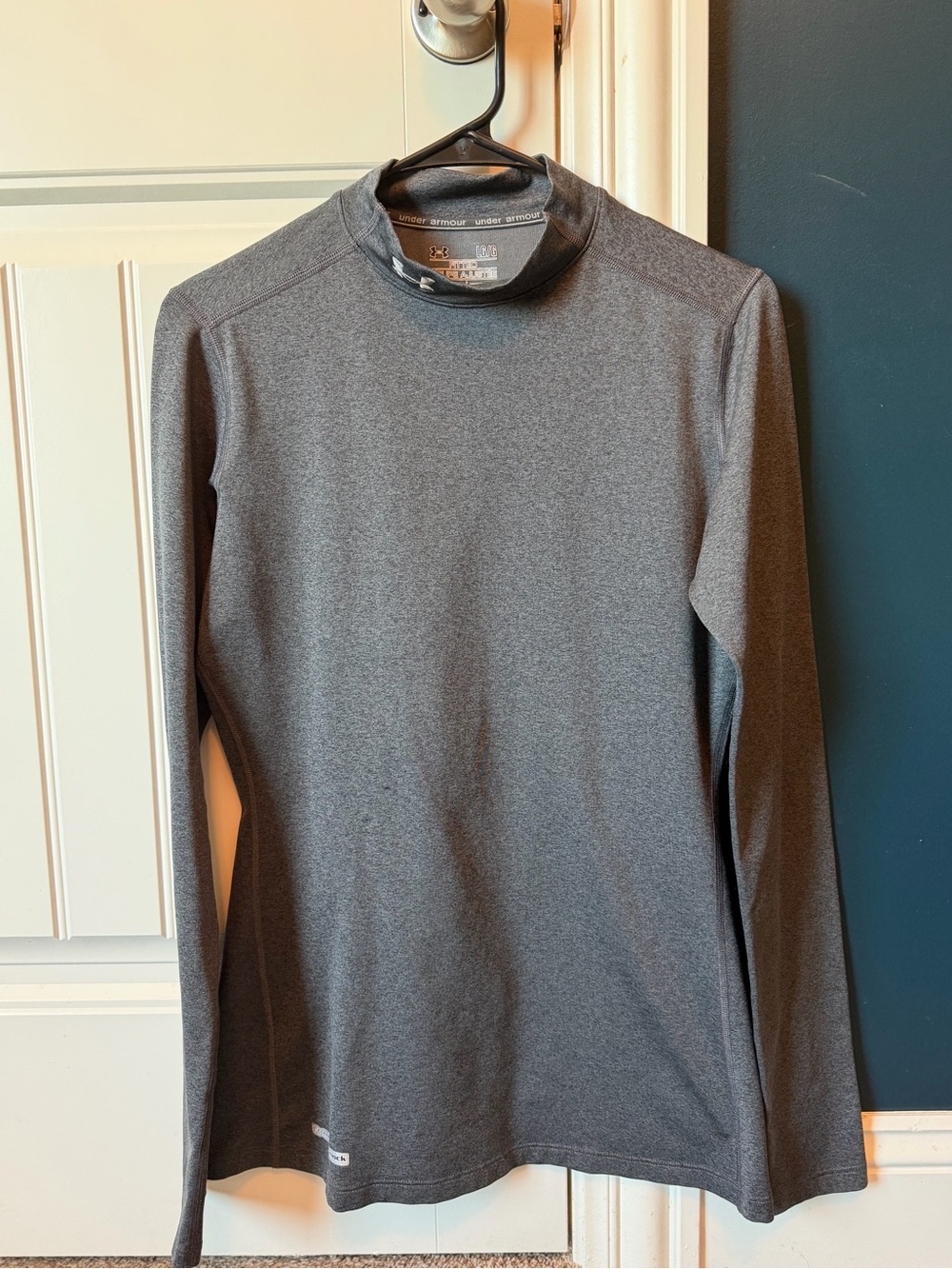 Under Armour Charcoal ColdGear Mock-Neck Long Sleeve